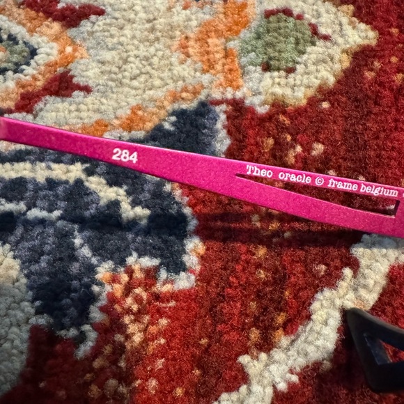 Vintage Theo Belgium Glasses Prescription Pink Titanium - Picture 6 of 6